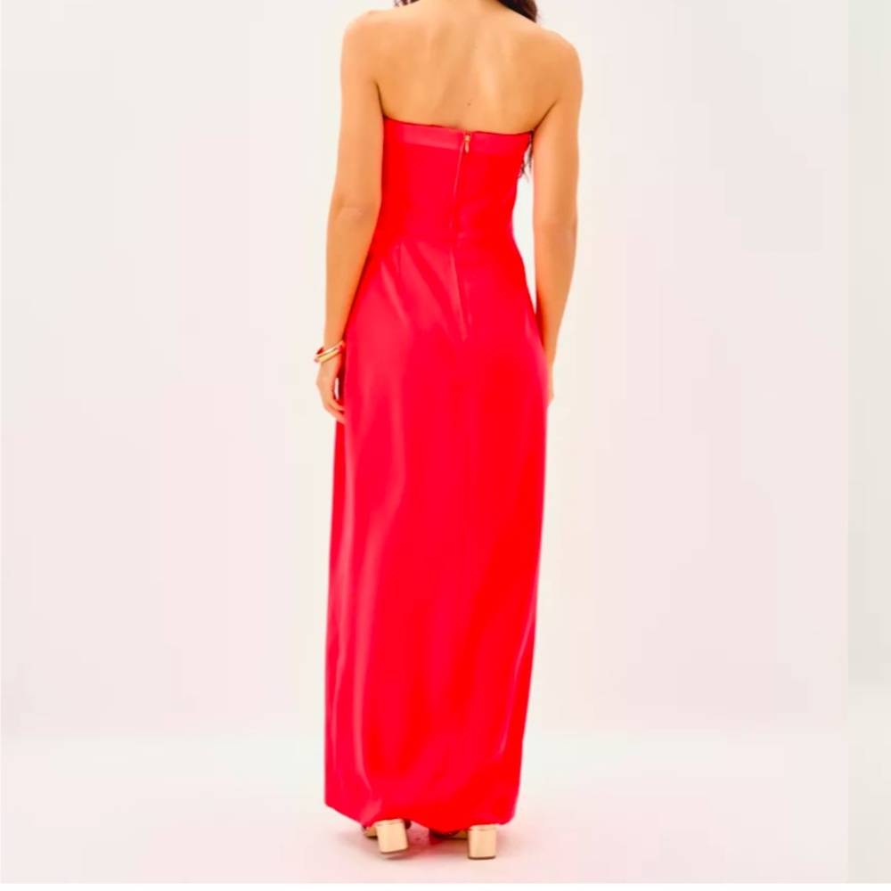 Lilly Pulitzer Anasophia Maxi Dress Cane Coral - size 0 - Picture 3 of 6